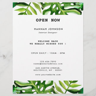 Elegant Tropical Insida Designer Reklamblad