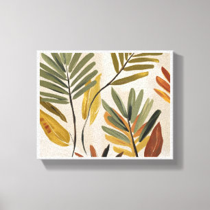 Elegant Tropical Löv Art - minimalistisk botanik Canvastryck