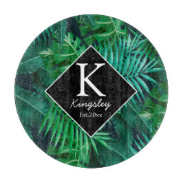 Elegant Tropical Löv Family Namn CIT-skärmar