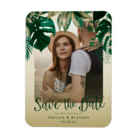 Elegant Tropical Löv Photo Save Date