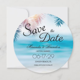 Elegant Tropical Ocean Summer Beach Spara datum