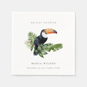 Elegant Tropical Rainforest Toucan Möhippa Pappersservett