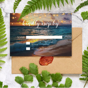 Elegant Tropical Summer Beach Wedding OSA kort