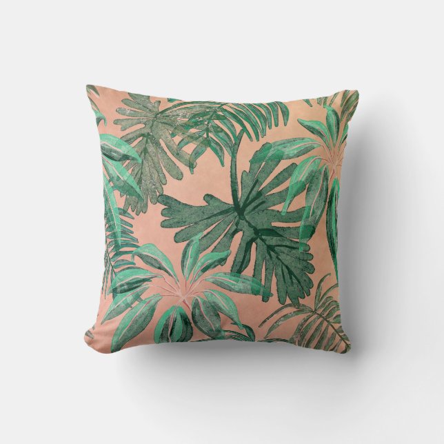 Elegant Tropical Watercolor Löv Artwork | Kudde (Framsida)