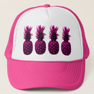 Elegant Tropisk Rosa Ananas Keps