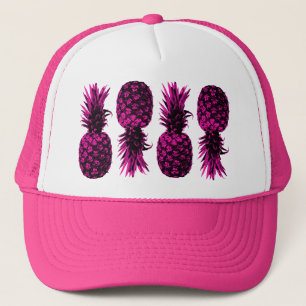 Elegant Tropisk Rosa Ananas Keps
