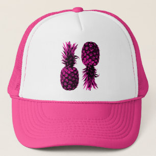 Elegant Tropisk Rosa Ananas Keps