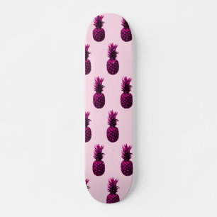 Elegant Tropisk Rosa Ananas Mini Skateboard Bräda 18,5 Cm