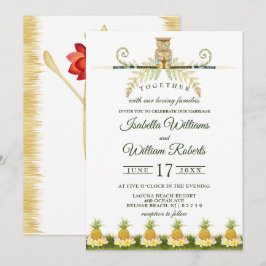 Elegant tropisk sommar som gifta sig Invitvitation Inbjudningar