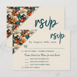 Elegant Tropiska Blommigten Flower Bröllop OSA Kort