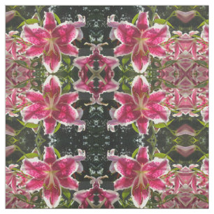 Elegant tropiska blommor av rosa, klassiskt lök tyg