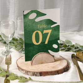 Elegant Tropiska Grönten Monstera Löv Bröllop
