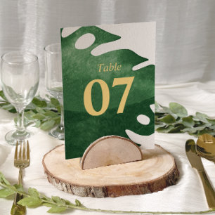 Elegant Tropiska Grönten Monstera Löv Bröllop