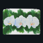 Elegant tropiska vita vattenfärgade orkidémålning iPad mini skydd<br><div class="desc">romantisk elegant vit vattenfärgsfärgsfärgsfärg eller fyrkantig målning av H-koppar</div>