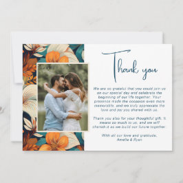 Elegant Tropiskt fotfoto med nedre Blommigten Bröl Tack Kort