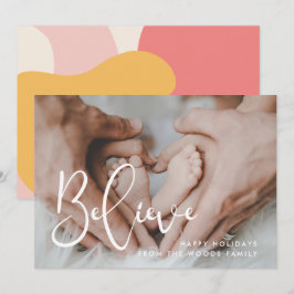 Elegant tror på julinspirerande foto julkort