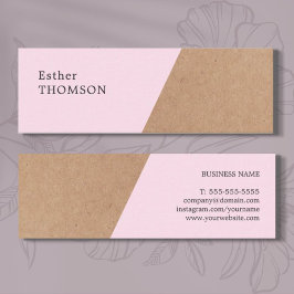 Elegant Tryckt Kraft Ro Geometric Consultant Mini Visitkort