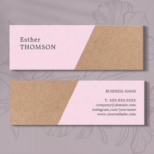 Elegant Tryckt Kraft Ro Geometric Consultant Mini Visitkort