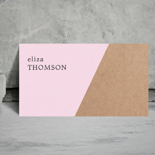 Elegant tryckt Kraft Ro Geometric Visitkort