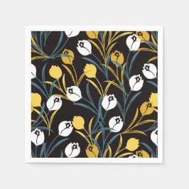 Elegant Tulip Blommönster Pappersservett