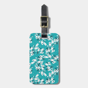 Elegant Tulip Flower Mönster Botanical Art Design Bagagebricka