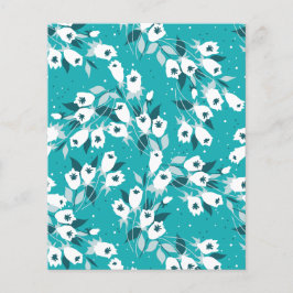 Elegant Tulip Flower Mönster Botanical Art Design Flygblad