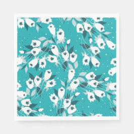 Elegant Tulip Flower Mönster Botanical Art Design Pappersservett