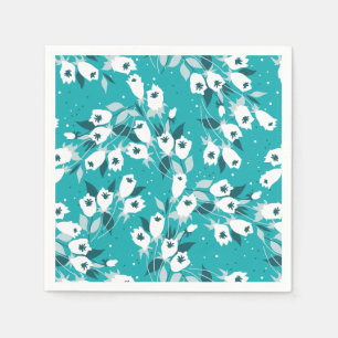 Elegant Tulip Flower Mönster Botanical Art Design Pappersservett