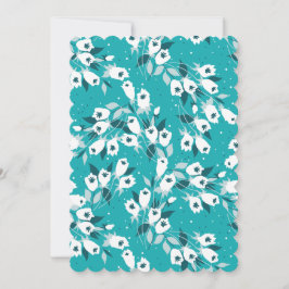 Elegant Tulip Flower Mönster Botanical Art Design Tack Kort