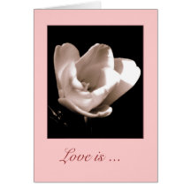 Elegant Tulip "Kärlek är ...." Tomt gratulationsko