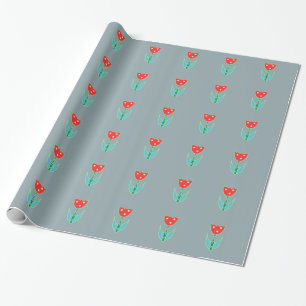 Elegant Tulip Seamless Mönster   Blommigt Vår Wra Presentpapper