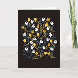 Elegant Tulpan Blommönster  Kort