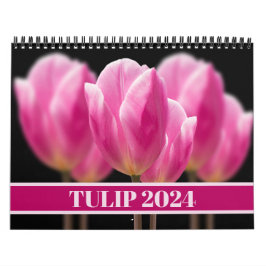Elegant Tulpan och Ros Blommor Fotografi Kalender