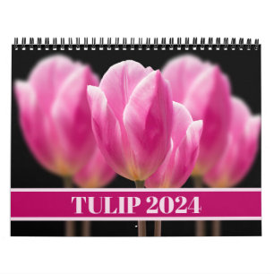 Elegant Tulpan och Ros Blommor Fotografi Kalender