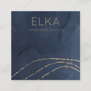 Elegant Tunga &Guld-prickfyrkantBildskärmskort Fyrkantigt Visitkort