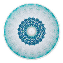 Elegant Turcos Blue Blommigt Mandala