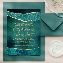 Elegant Turcos & Guld Agate Bröllop Rehearsal