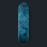Elegant Turcos Mandala Watercolor Mönster Mini Skateboard Bräda 18,5 Cm<br><div class="desc">Elegant Andlig Turquise Aqua Blue Mandala Blommigt Watercolor Mönster.</div>