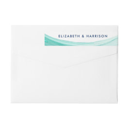 Elegant Turcos Tides Beach Wedding Etikettband