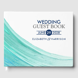 Elegant Turcos Tides Beach Wedding Gästböcker