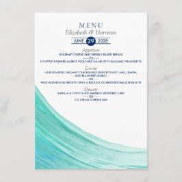 Elegant Turcos Tides Beach Wedding Menu Meny
