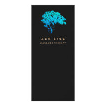 Elegant Turcos Zen Träd Logotyp Black