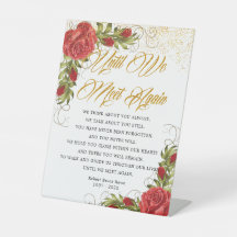 Elegant Turkiska Röd ros Funeral Dikt