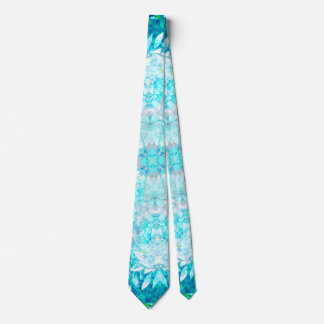 Elegant Turkos Blue White Crystal Blommigt Slips