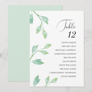 Elegant turkos löv.sittkartor i Bröllop Inbjudningar