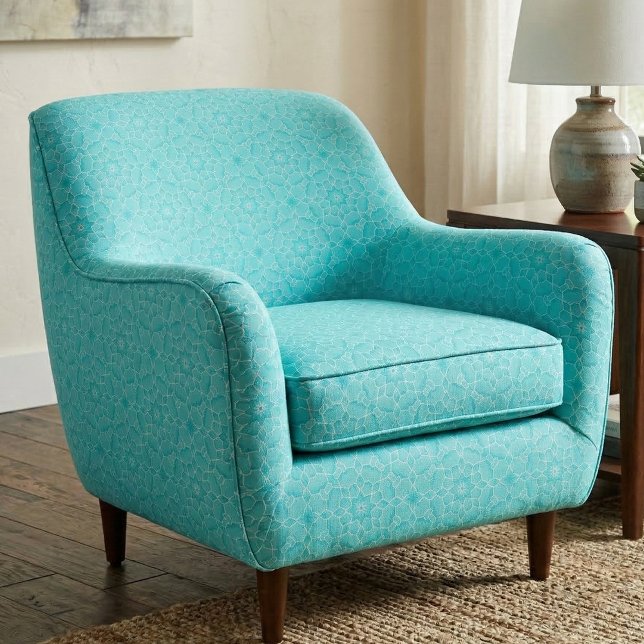 Elegant Turkos Marockansk Mozaik Geometrisk Tyg (Skapare uppladdad)