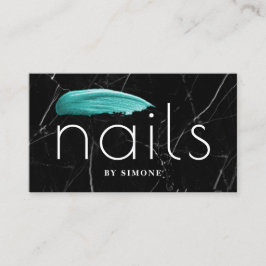 Elegant turkos nagel polerpinne visitkort