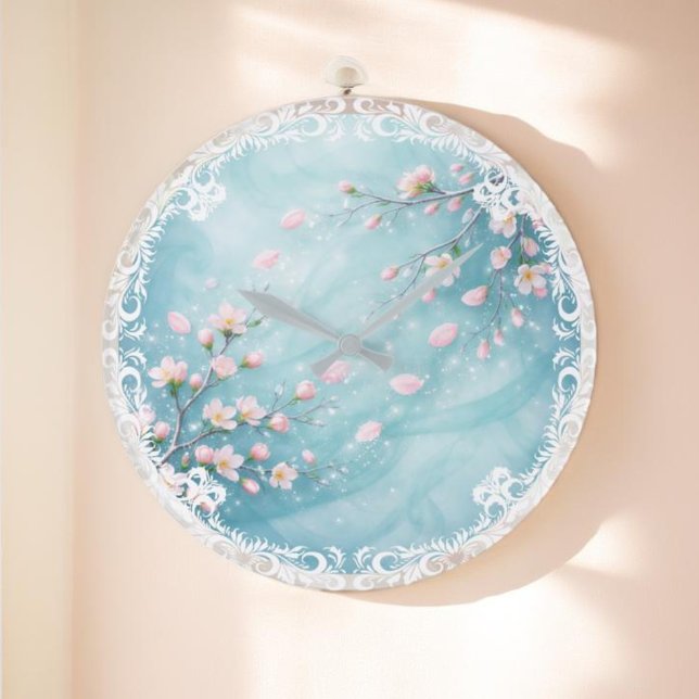 Elegant turkos rosa körsbärsblomning  stor klocka (Skapare uppladdad)