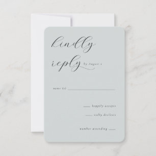 Elegant Turkos RSVP-kort OSA Kort