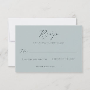 Elegant Turkos RSVP-kort OSA Kort